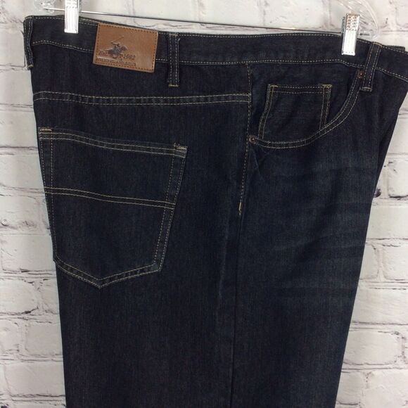Beverly Hills Polo Club Jeans Men's Size 44 x 32 Dark Wash Denim Pockets Logo - Picture 3 of 12